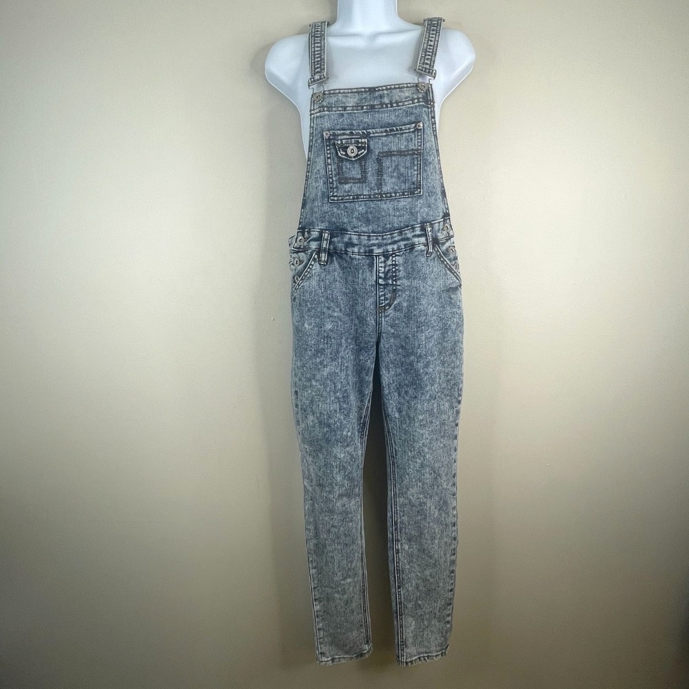 Vintage Y2K YMI Grunge Mineral‎ Washed Denim Overalls Womens 5 XS Tapered Leg